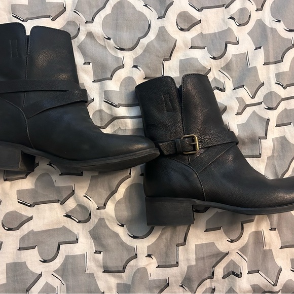 J. Crew Ryder short leather black buckle boot sz 7 - Picture 5 of 9